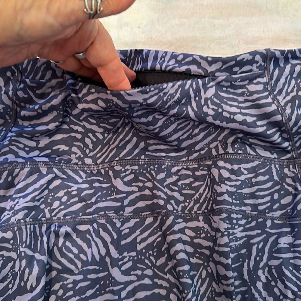 Athleta Ace Tennis Skort 13.5” size 3X in Fiji Medieval Violet Print w 3 pockets - Picture 5 of 13